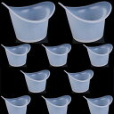アイカップ 洗眼カップ 洗眼液容器 目洗うカップ クリーニングカップ シリコーン 目盛り付き 8ml 半透明 10個 セット