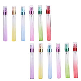 アトマイザー ガラス製 スプレーボトル 詰め替え アロマオイル用瓶 10ml 6色 12本