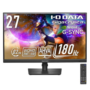 �A�C�E�I�[�E�f�[�^ IODATA �Q�[�~���O���j�^�[ 27�C���` GigaCrysta WQHD 180Hz AHVA�p�l�� �u���b�N EX-GDQ271JA