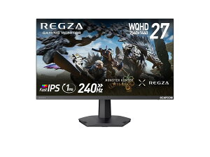 REGZA �Q�[�~���O���j�^�[ 27�C���` WQHD 240Hz �����X�^�[�n���^�[���C���Y�����掿 1ms(GTG) HDR10 Fast IPS�p�l�� Adaptive Sync HDMI�Ή� RM-G276N