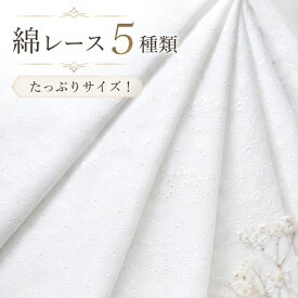 ◇80cmカット済◇ 幅広 綿レース 刺しゅう 生地 コットン フラワー 花柄 綿レース 布 ハンドメイド 花柄レース 手芸 カットワークレース生地 花柄レース生地 幅135～148cm×80cm 女の子 花 ガーリー ナチュラル 白 刺繍生地 花柄生地 コットンレース