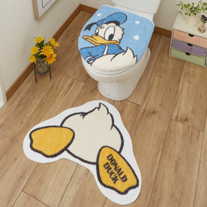 楽天市場 ドナルド トイレ2点セット トイレタリー トイレフタカバー トイレマット 温水洗浄便座用 ドナルドダック Donald トイレカバー キャラクターdisneyzone Disney ディズニー 寝具産直夢屋