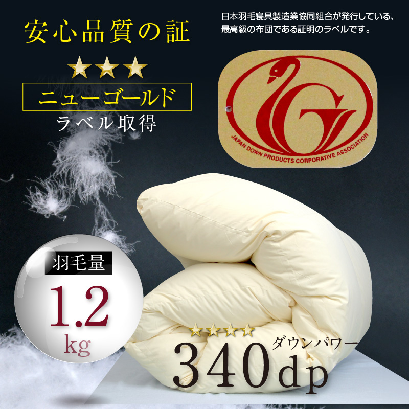 楽天市場】羽毛布団 シングル 日本製 ホワイトダック ダウン85％ 1.2kg