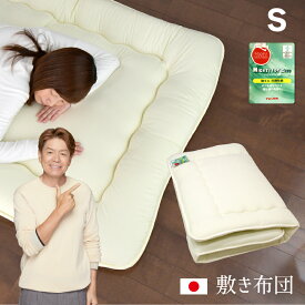 防ダニ 敷布団 シングル 日本製 100×200cm 軽量 帝人 マイティトップ 抗菌 防臭 ホコリが出にくい 固綿入り 三層 国産 軽い 敷き布団 敷ふとん 布団 無地 オールシーズン 新生活 寝具 送料無料