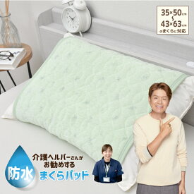 防水 枕パッド 50×60cm 介護ヘルパーさんお勧め パイル地 介護用 お子さまに ペットに 強化ゴム付 電気毛布OK 抗菌防臭 洗える やわらか タオル地 まくらパッド 1枚までネコポス配送商品