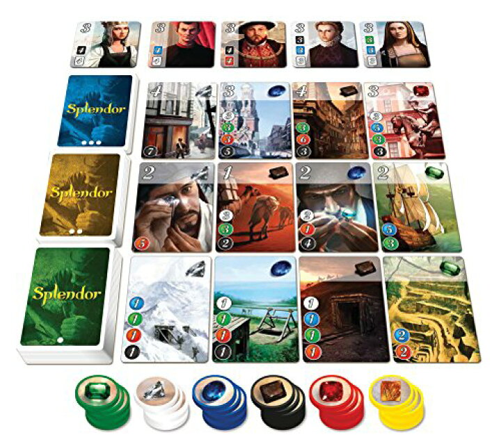 楽天市場 あす楽対応 宝石の煌き Splendor スプレンダー Pdf日本語説明書 ボードゲーム カードゲーム Asmodee アズモディー 輸入版 英語版 送料無料 在庫あり アウトドアと玩具 ゆめゆめストア