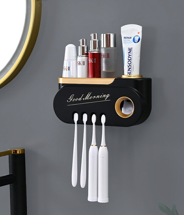 楽天市場 歯ブラシホルダー 吊り下げ 自動歯磨き粉ディスペンサー 歯磨き粉 ディスペンサー 電動歯ブラシスタンド 歯ブラシ収納 ハブラシ はぶらしスタンド 歯ブラシスタンド かわいい 浮かせる 歯ブラシ ホルダー 洗面台 収納 おしゃれ 省スペース 風呂場 ホワイト