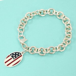 【美品】ティファニー Tiffany & Co. アメリカンフラッグ ブレスレット シルバー925【中古】 レディース