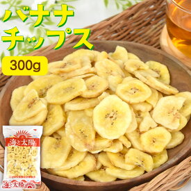 ＜バナナチップス 300g＞ ココナッツオイル使用 海と太陽 ばなな ここなっつ メール便 送料無料 大容量 おやつ 甘さ控えめ シリアル ミネラル補給 パーティー お菓子