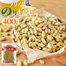＜ノリノリのり塩ピー 400g＞ 送料無料 落花生 ピーナッツ バタピー 塩味 のり 海苔 のりしお 珍味 風味 おかし おやつ おつまみ ビール 晩酌 カリカリ 食感 お菓子 やみつき 中毒性 大容量 メール便 海と太陽