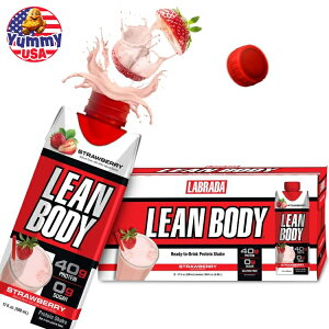 yő500~OFFN[|Lz[{fB veCVFCN Xgx[ 500ml 12pbN Labrada Lean Body 17oz Strawberry (12 tetra) veChN { e y񂹏iz