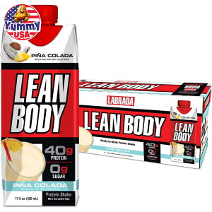 【最大500円OFFクーポン有】リーンボディ プロテインシェイク ピニャコラーダ 500ml 12パック Labrada Lean Body 17oz Pina Colada (12 tetra) プロテインドリンク 日本未発売 大容量 【お取り寄せ商品】