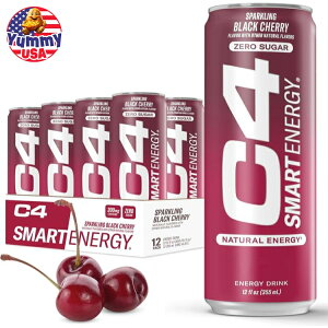 yő500~OFFN[|LzZRA C4 X}[gGiW[hN ubN`F[355ml 12{ RTD: Cellucor C4 Smart Energy: Black Cherry (12/16oz) { e y񂹏iz