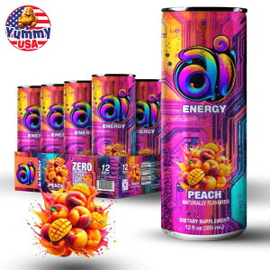 yő500~OFFN[|LzACGiW[s[` - 12pbN 355ml AI Energy Peach (12/12oz) { e y񂹏iz