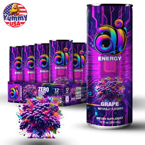 yő500~OFFN[|LzACGiW[O[v - 12pbN 355ml AI Energy Grape (12/12oz) { e y񂹏iz