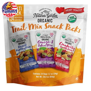 yő500~OFFN[|LzlC`[YK[f I[KjbN gC~bNX XibNpbN oGeBpbN 34g 24ܓ Nature's Garden Organic Trail Mix Snack Packs Variety Pack 1.2 oz {