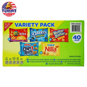 yő500~OFFN[|LzirXR NbL[NbJ[ oGeBpbN 40 Nabisco Cookies & Crackers, Variety Pack, 1 oz, 40-count { e y񂹏iz