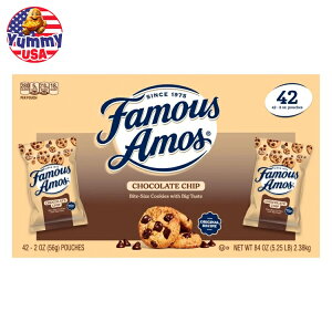 yő500~OFFN[|LztFC}X GCX NbL[ `R[g`bv 42  Famous Amos Cookies, Chocolate Chip, 2 oz, 42-count { e y񂹏iz