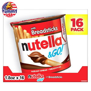 yő500~OFFN[|LzkeGOIw[[ibcRRAXvbh ubhXeBbNt 16pbN Nutella & GO! Hazelnut and Cocoa Spread With Breadsticks, 1.8 oz, 16 Pack { e y