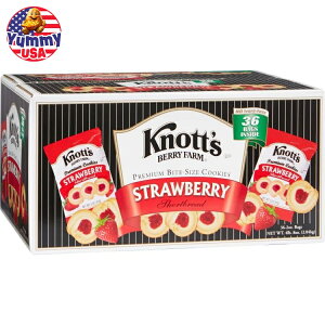 yő500~OFFN[|Lzibc oCgTCYNbL[ Xgx[V[gubh 2IX 36 Knott's Bite Size Cookies, Strawberry Shortbread, 2 oz, 36-count {y񂹏iz