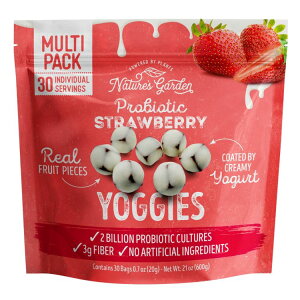 yő500~OFFN[|LzlC`[YK[f voCIeBNX Xgx[ M[ 30 600g Nature's Garden, Probiotic Strawberry Yoggies, 0.7 oz, 30-count y񂹏iz