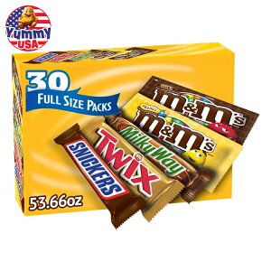 【最大500円OFFクーポン有】M&M's スニッカーズ チョコレートキャンディバー バラエティパック 30個入り M&M's, Snickers and More Chocolate Candy Bars, Variety Pack, 30-count アソートパック エムアンドエムズ