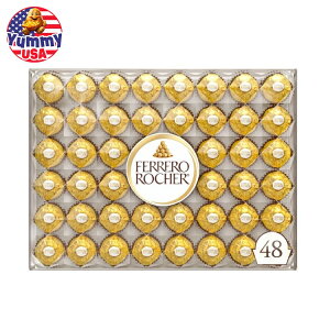 yő500~OFFN[|LztF VF ~N`R[g w[[ibc LfB 21.2 IX 48  Ferrero Rocher, Milk Chocolate Hazelnut Candy, 21.2 oz, 48 Count {y񂹏iz