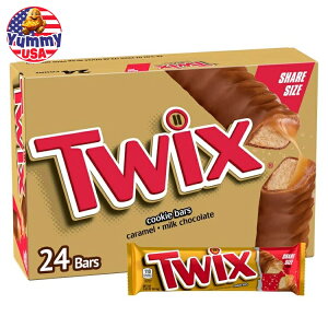 【最大500円OFFクーポン有】ツイックス シェアサイズ チョコレート キャラメル クッキー キャンディバー 3.02 オンス 24 個入り Twix Share Size Chocolate Caramel Cookie Candy Bar, 3.02 oz, 24-count 日本未発売