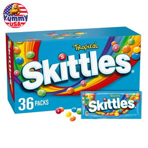 yő1040~OFFN[|LzXLbgY gsJ tTCY `[C[LfB 2.17 IX 36  Skittles Tropical Full Size Chewy Candy, 2.17 oz, 36-count {y񂹏iz