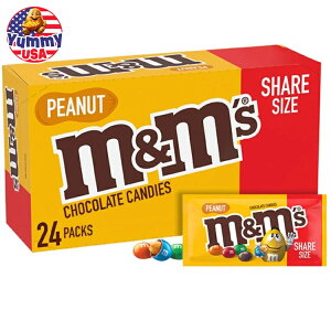yő500~OFFN[|LzM&M's `R[gLfB s[ibc VFATCY 3.27 IX 24  M&M's Chocolate Candy, Peanut, Share Size, 3.27 oz, 24-count e AJ {y