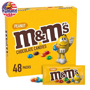 yő500~OFFN[|LzM&M's `R[gLfB s[ibc tTCY 1.74 IX 48  M&M's Chocolate Candy, Peanut, Full Size, 1.74 oz, 48-count e AJ {y񂹏