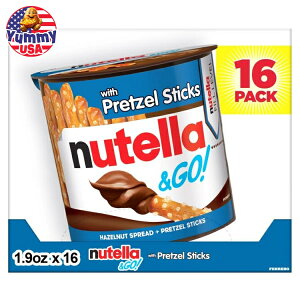 yő500~OFFN[|LzkeGOIw[[ibcRRAXvbh vbcF 1.9IX 16pbN Nutella & GO! Hazelnut and Cocoa Spread With Pretzels, 1.9 oz, 16 Pack {y