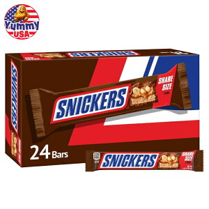 yő500~OFFN[|LzXjbJ[Y `R[g LfB o[ VFATCY 3.29 IX 24  Snickers Chocolate Candy Bars, Share Size, 3.29 oz, 24 count  `Ro[ y {