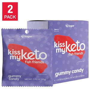 yő500~OFFN[|LzLX}CPgO~LfBtBbVtY 6 2pbN Kiss My Keto Gummy Candy Fish Friends, 6-count, 2-pack {y񂹏iz