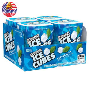 yő500~OFFN[|LzACXu[J[Y L[u yp[~gK 40  4  Ice Breakers Cube Peppermint Gum, 40 pieces, 4-count {y񂹏iz