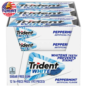 yő500~OFFN[|LzgCfg zCg yp[~g 12  Trident White, Peppermint, 12-count {y񂹏iz