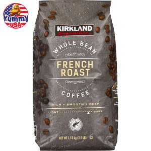 yő500~OFFN[|LzJ[NhVOl`[z[r[R[q[ t`[Xg 2.5|h Kirkland Signature Whole Bean Coffee, French Roast, 2.5 lbs {y񂹏iz