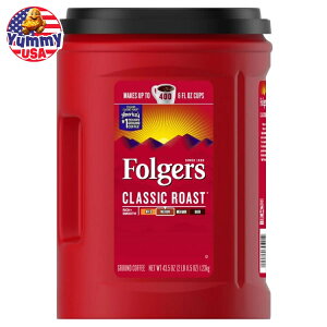 yő500~OFFN[|LztHW[Y NVbN [Xg OEh R[q[ ~fBA 43.5 IX Folgers Classic Roast Ground Coffee, Medium, 43.5 oz {y񂹏iz