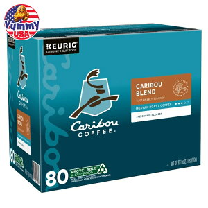 yő500~OFFN[|LzJu[R[q[ Ju[uh KJbv|bh 80 Caribou Coffee Caribou Blend K-Cup Pod, 80-count {y񂹏iz