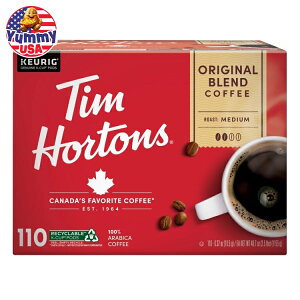 【最大500円OFFクーポン有】ティムホートンズコーヒーオリジナルブレンドKカップポッド 110個入り Tim Hortons Coffee Original Blend K-Cup Pod, 110-count 日本未発売【お取り寄せ商品】