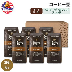 yő500~OFFN[|Lzs[cR[q[ W[fBJ\Yuh _[N[Xg z[r[ 297g 6ܓ Peet's Coffee Major Dickason's Blend Whole Bean, 10.5 oz Bags, 6-pack e ܂Ƃߔ 