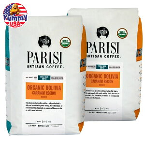 【最大500円OFFクーポン有】パリシ アーティザンコーヒー ボリビア産オーガニックブレンド ホールビーン 2 ポンド、2 パック Parisi Artisan Coffee Bolivian Organic Blend Whole Bean 2 lb, 2-pack 日本未発売【