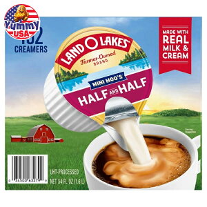 hEI[ECÑ~j[Xn[tn[tt̃N[}[A192 Land O Lake's Mini Moos Half & Half Liquid Creamer, 192-count {y񂹏iz