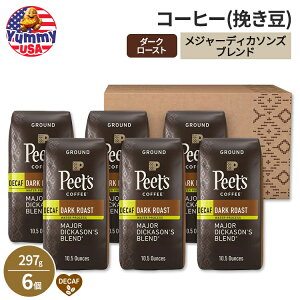 yő500~OFFN[|Lzs[cR[q[ fJtF W[fBJ\Y OEh 297g 6ܓ Peet's Coffee Decaf Major Dickason's Ground, 10.5 oz Bags, 6-pack e ܂Ƃߔ _[N[Xg ҂
