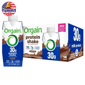 yő500~OFFN[|LzIQC 30g ~NveCVFCN `R[gt@bW 11 tʃIX 18 pbN Orgain 30g Milk Protein Shake, Chocolate Fudge, 11 fl oz, 18-pack { e y