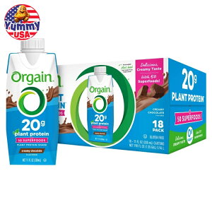 yő500~OFFN[|LzIQC AveCVFCN N[~[`R[g 11 tʃIX 18 pbN Orgain Plant-Based Protein Shake Creamy Chocolate, 11 fl oz, 18-pack { e y