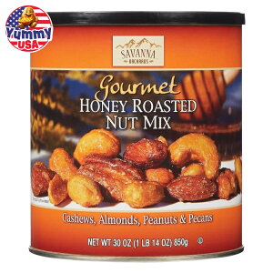 yő500~OFFN[|LzToiI[`[h Onj[[Xgibc~bNX 850g 30IX Savanna Orchards Gourmet Honey Roasted Nut Mix, 30 oz {y񂹏iz