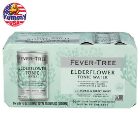 【最大500円OFFクーポン有】[3個セット]フィーバーツリー プレミアムエルダーフラワートニックウォーター 8個入り Fever Tree Water Tonic Elderflower 40.56FO 【お取り寄せ商品】