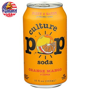 [12�Z�b�g]�J���`���[�|�b�v�\�[�_ �I�����W�}���S�[&���C��Culture Pop Soda Probiotic Orng Mango 12FO �y�����񂹏��i�z