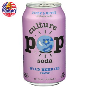 yő500~OFFN[|Lz[12Zbg]J`[|bv\[_ Chx[CCulture Pop Soda Probiotic Wild Berry 12FO y񂹏iz